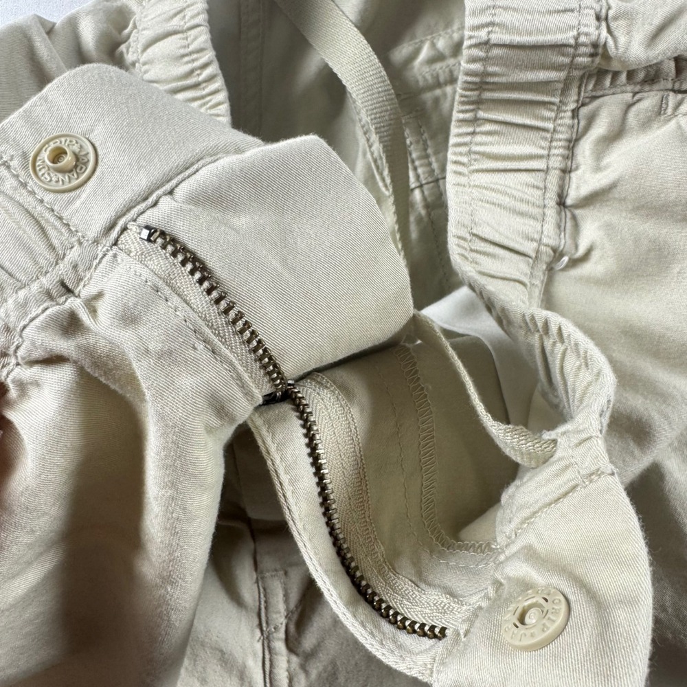 Uniqlo U Men M Tan Khaki Wide Fit Jogger Pants 321-447265 Lemaire Cotton Utility - Picture 3 of 8